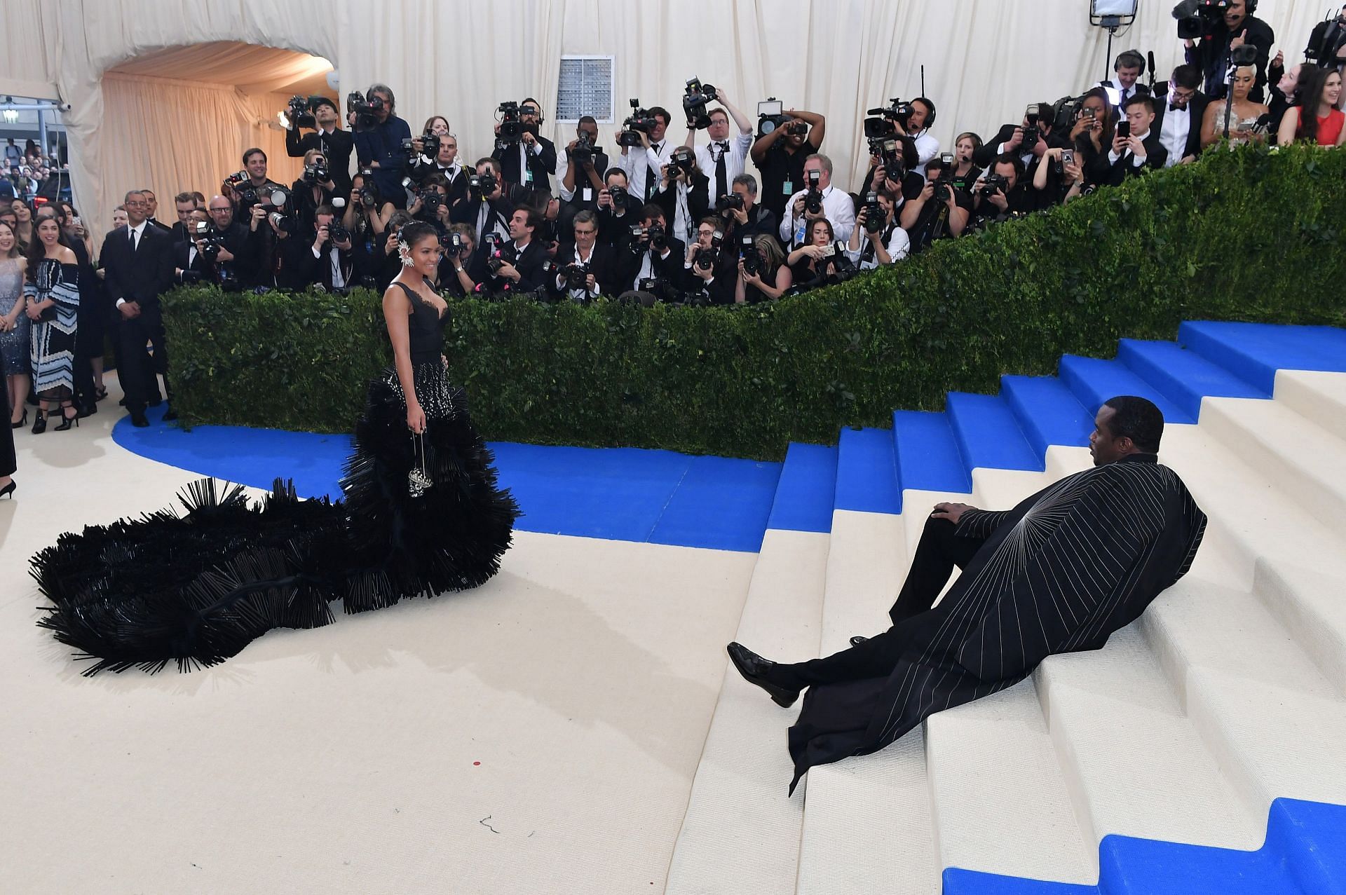 Sean "Diddy" Combs and Cassie Ventura at the 2017 MET Museum Costume Institute Benefit Gala (Image via Getty)